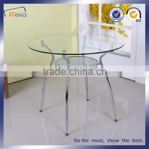 Round Glass Restaurant Dining Table thumbnail-3