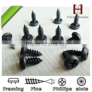 Phosphated Black Philiips Pan Framing Head Self Tapping Screw to Wood thumbnail-2