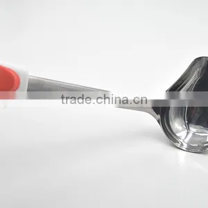 Novel Design TPR Handle FDA LFGB Grade Stainless Steel Gravy Sauce Ladle thumbnail-5