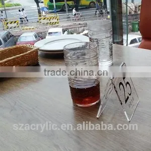 Acrylic Restaurant Table Number Stand Holders, Acrylic Table Number Sign Holder thumbnail-1