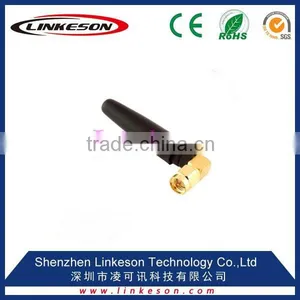 Short Rubber 315MHz Antenna With SMA Male Right Angle Connector thumbnail-1