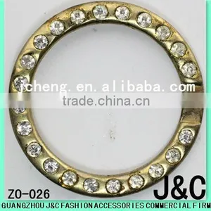 Fashion Round Rhineston Zamac Button thumbnail-1