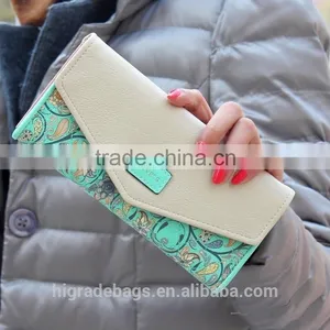 New Fashion Flower Women Wallet 5 Colors Floral Wallet Long Popular Portable Purse Delicate Casual Lady Cash Purse Wallets thumbnail-2