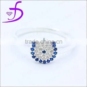 Bulk Sale Cheap Rhodium Plated 925 Silver China cz Rings thumbnail-1