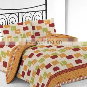 Microfiber Printed Bed Sheet Set Ready Made For Living Room thumbnail-1