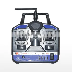 FlySky 2.4G 4CH CT4B T4B Radio Control Transmitter With R6B Receiver for RC Helicopter thumbnail-1