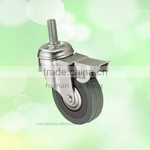 Cheaper Caster 100mm Top Plate Swivel Rubber Furniture Caster Wheel thumbnail-3