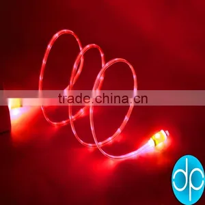 China Wholesale Crystal Connector Embedded Led Flash Light Usb Charging Cable for Mobile Phone Android thumbnail-1