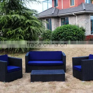 4PCS BLACK Rattan Wicker Garden Outdoor Indoor Sofa Set Furniture thumbnail-1