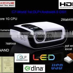 Super Bright !!! C7 China 3d Projector With WIFI and DLNA 5% off thumbnail-1