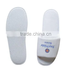 White Velour Disposale Washable Hotel Slipper thumbnail-1