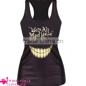 Black Tank Top for Women Halloween Style Tops 2015 New thumbnail-1