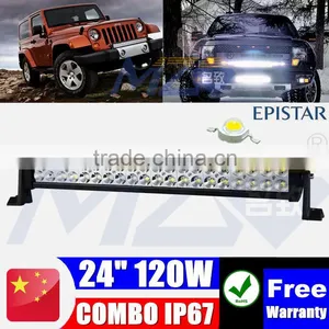 MZ Hot Sales US CA AU LED Light Bar off Road Lighting IP67 CE RoHS Super Brightness Work Lamp MZ 120W 24 Inch Good Quality Cheap thumbnail-1