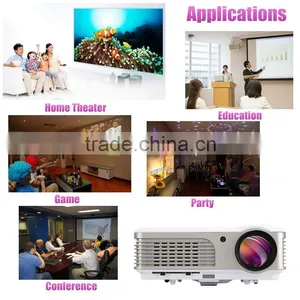 LED Projector With 2600 Lumens, Android Projector WiFi Wireless Network thumbnail-3