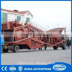 Ce/Iso Certificated Machinery Mobile Concrete Batching Plant With Low Price thumbnail-2