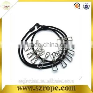 Good Quality Elastic Bungee Cord With Metal Clip for Clothesline thumbnail-1