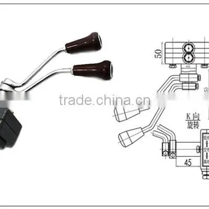 GJ1123A Gear Shift Cable Dual Handle Control Lever for Loaders, Boom Sprayer thumbnail-3