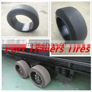 Press-on Solid Rubber Tire for Foklift High Quality Smooth Tread Tire 12 x 4 1/2 x 8 Inch thumbnail-1