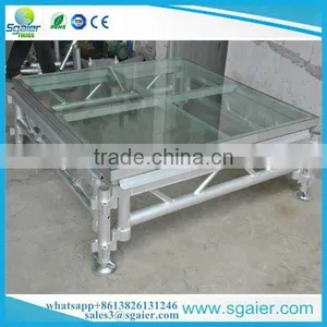 Lowest Price 4ft by 4ft Temper Glass Stage Steady Stage for Sale thumbnail-1