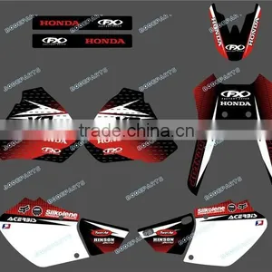 New Style RED TEAM GRAPHICS & BACKGROUNDS DECALS STICKERS Kits for FOR HONDA XR250 XR450 1996 1997 1998 1999 2001-2004 DST0185 thumbnail-1
