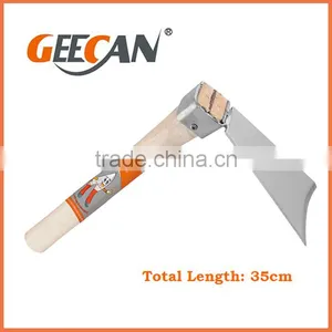 High Quality Wood Handle Metal Head Hand Tool Garden Hoe With Small Size thumbnail-2