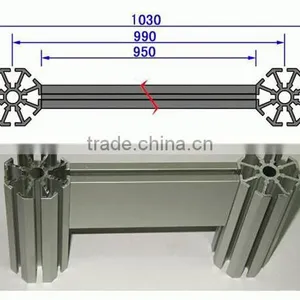OEM Aluminum Profiles Extruded for Removable Wall Partitions thumbnail-1