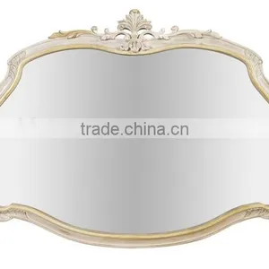 Exquisite Wood Carved Bathroom Vanity Table With Mirror, Retro Wooden Bathroom Vanity Cabinet With Sink thumbnail-2