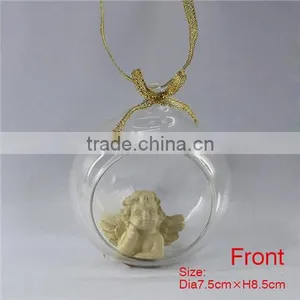 7.5*7.5*8.5 Angel Glass Hanging Ball thumbnail-1