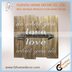 2017 Hot Sell Wooden Wall Printing Sign With Metal Arrow Decor for Home Use thumbnail-6