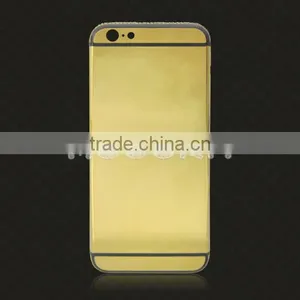 24K Gold With Partly Diamond Luxury Back Housing for Iphone 6s/6s Plus Back Cover,for Iphone 6s Gold Housing Diamond thumbnail-1
