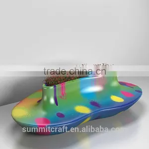 Modern Shopping Mall Fiberglass Outdoor Leisure Chair thumbnail-3