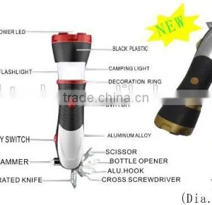 Multi Tool With 1W/3W LED Flashlight & Alarm Red Flashlight thumbnail-1