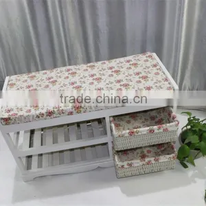 Wood Shoe Rack With Cushion thumbnail-1