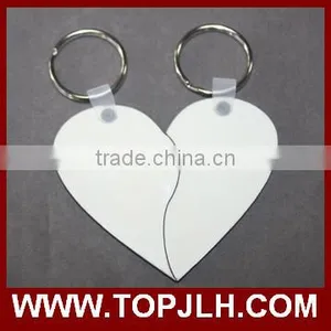 Hot Selling Sublimation Couple Lovers' MDF Half Heart Keychain thumbnail-2