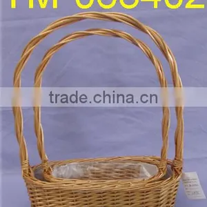 Willow Gift Basket In Oval Shape thumbnail-1