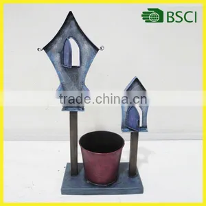 Fujian Wholesale Crafts Wrong Iron Flower Pot Metal Made Garden Flower Pots thumbnail-1