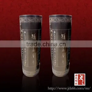 Large Lucky China Vase Matte Black Ceramic Vase for Garden Decoration thumbnail-1