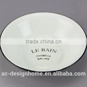 ROUND ENAMEL IRON BOWL thumbnail-1