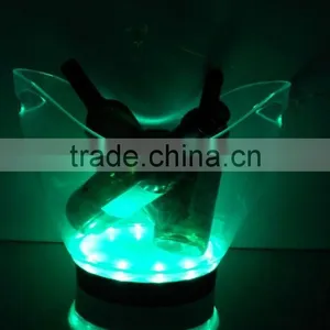 LED RBG Color Changing Large Clear Acrylic Ice Buckets thumbnail-6