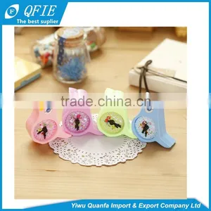 Promotional Kid's Gift Lovely Bird Shape Clock Model Plastic Two-hole Pencil Sharpener thumbnail-1