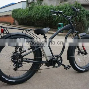 26" 7speed Fat Bike Electric Beach Cruiser Bicycle Snow Electric Bike thumbnail-4