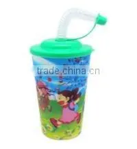 Hotsale Customized LOGO PP Plastic Lenticular Cup With Straw thumbnail-1