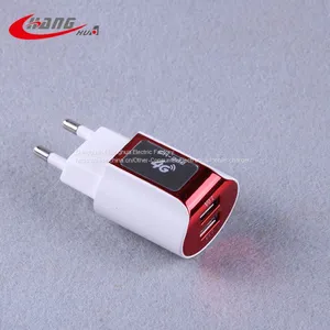 2017 Best Phone Charger 5V 2.1A Dual USB Travel Charger With Light thumbnail-3