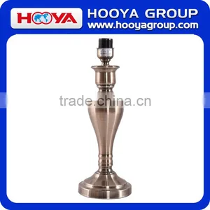15" Antique Brass Table Lamp w/ LED Bulb Linen Shade Iron Base Bedroom Office thumbnail-4