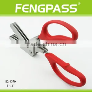 S2-1379 8.25 Inch Plastic Handle and Special Design Stainless Steel Shredding Herb Scissors thumbnail-6