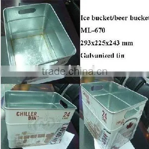 Metal Beer Bucket, Rectangle Bucket thumbnail-1