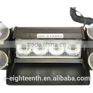 Cheap 4 LED EMERGENCY WINDSHIELD SUCKER WARNING STROBE FLASH LIGHT FOR CAR YELLOW 12V thumbnail-2