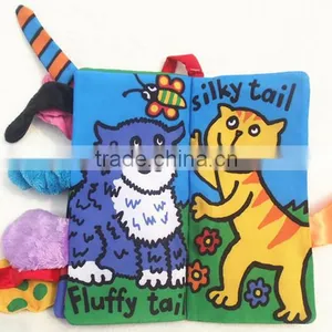 Soft Safety Kitty Tails Cloth Book Infant Educational Early Unfolding Developmental Baby Toy thumbnail-4