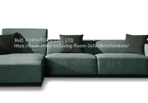 Customerized Fabric Sofa Made in China Europen Slant Seat Design Movelable thumbnail-2