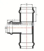 HIGH QUANLITY EXPANDING REDUCING TEE OF PVC GB STANDARD PIPES & FITTINGS FOR WATER SUPPLY thumbnail-2